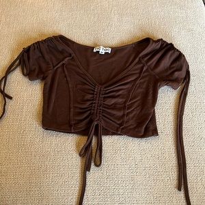 Brown crop top